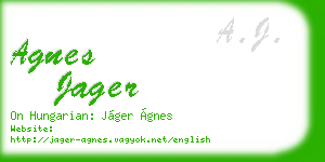 agnes jager business card